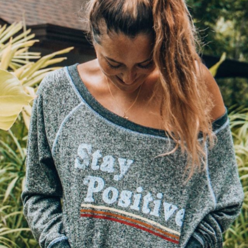 Stay Positive heather Sweater